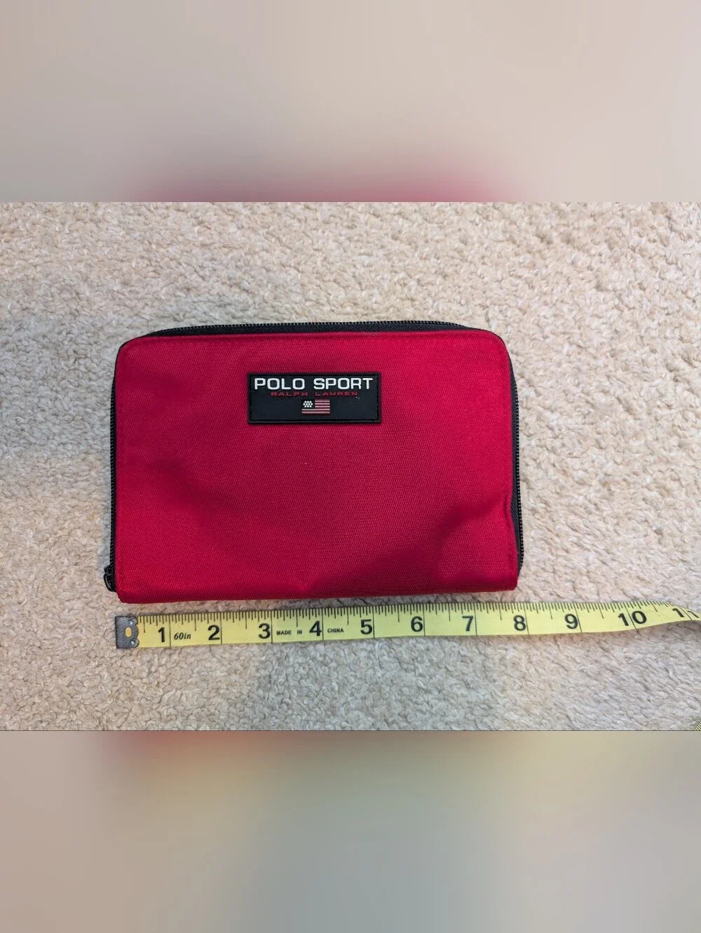 Polo Sport Ralph Lauren Red Vintage Zip Wallet